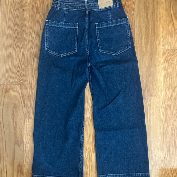 APIECE APART Merida Crop High Rise Jeans, Stone Wash Sz 2-4 - Picture 4 of 6